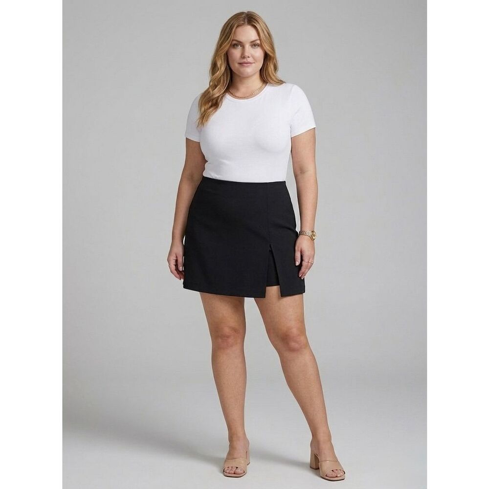 Boston Proper Black Stretch Skort Size 16